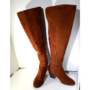 JASMIN JSWANK Over The Knee Brown Boots Size 7.5